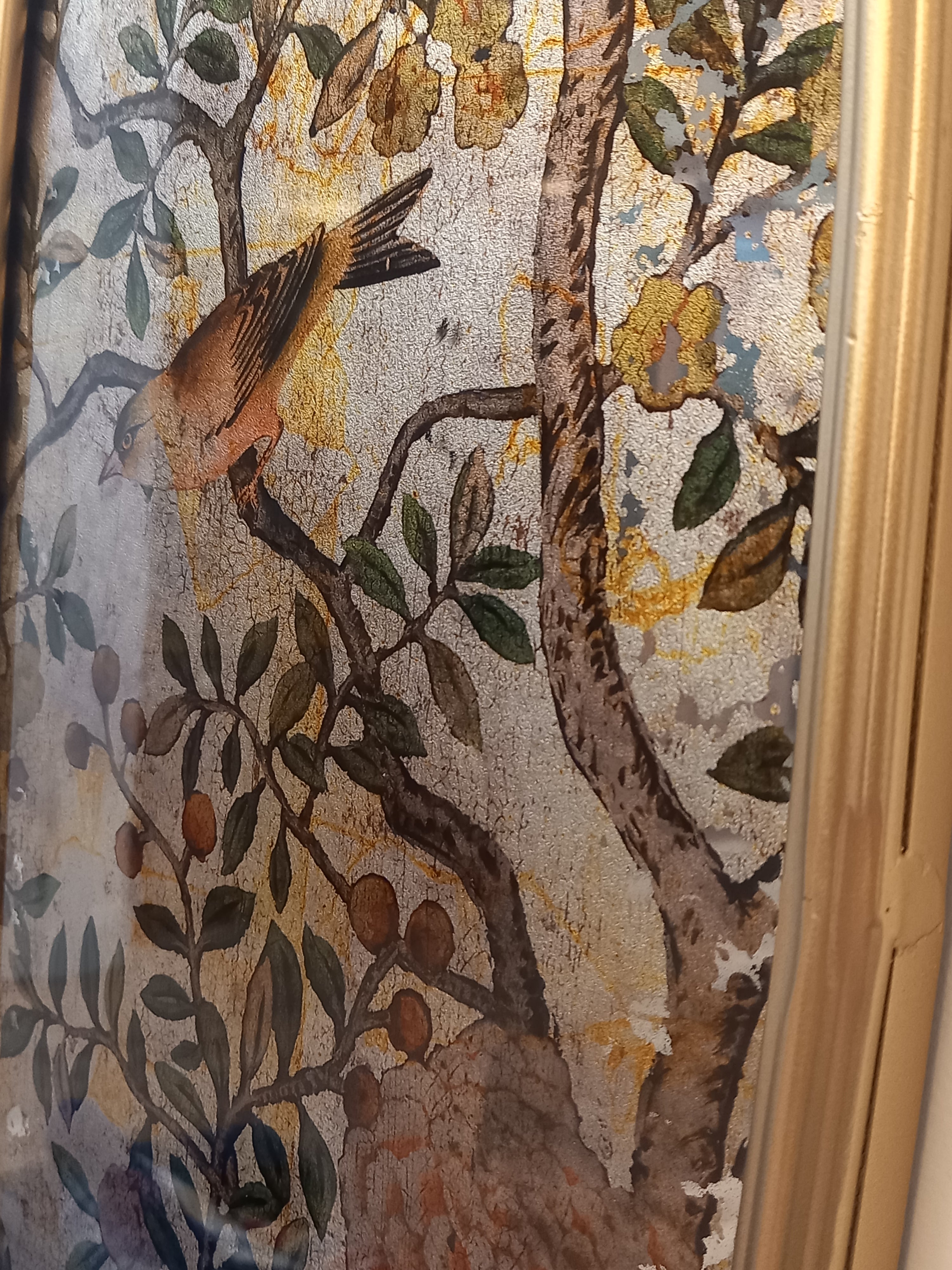 Oval Floral Glass Prints