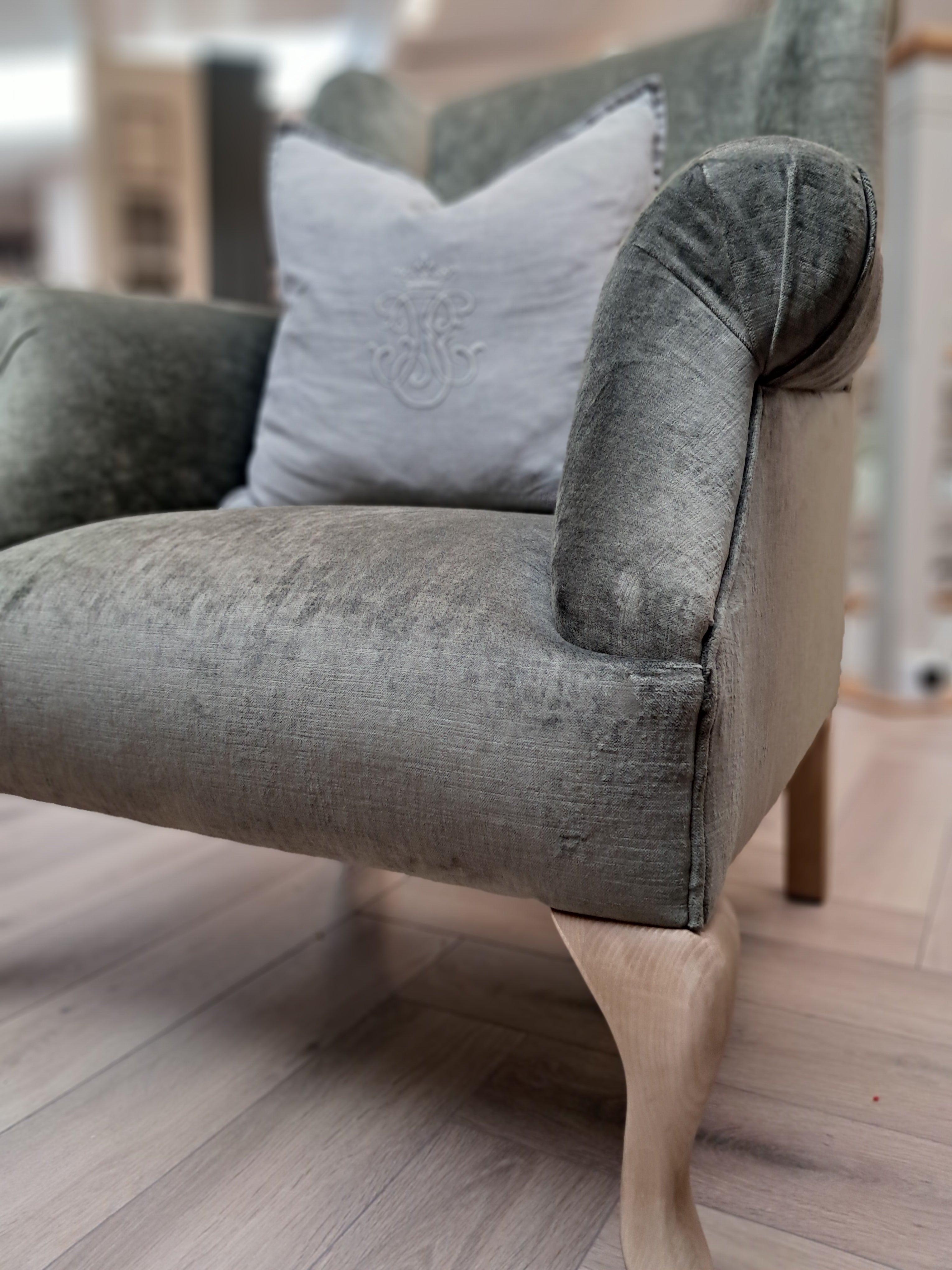Jefferson Armchair - in Loft Moss fabric