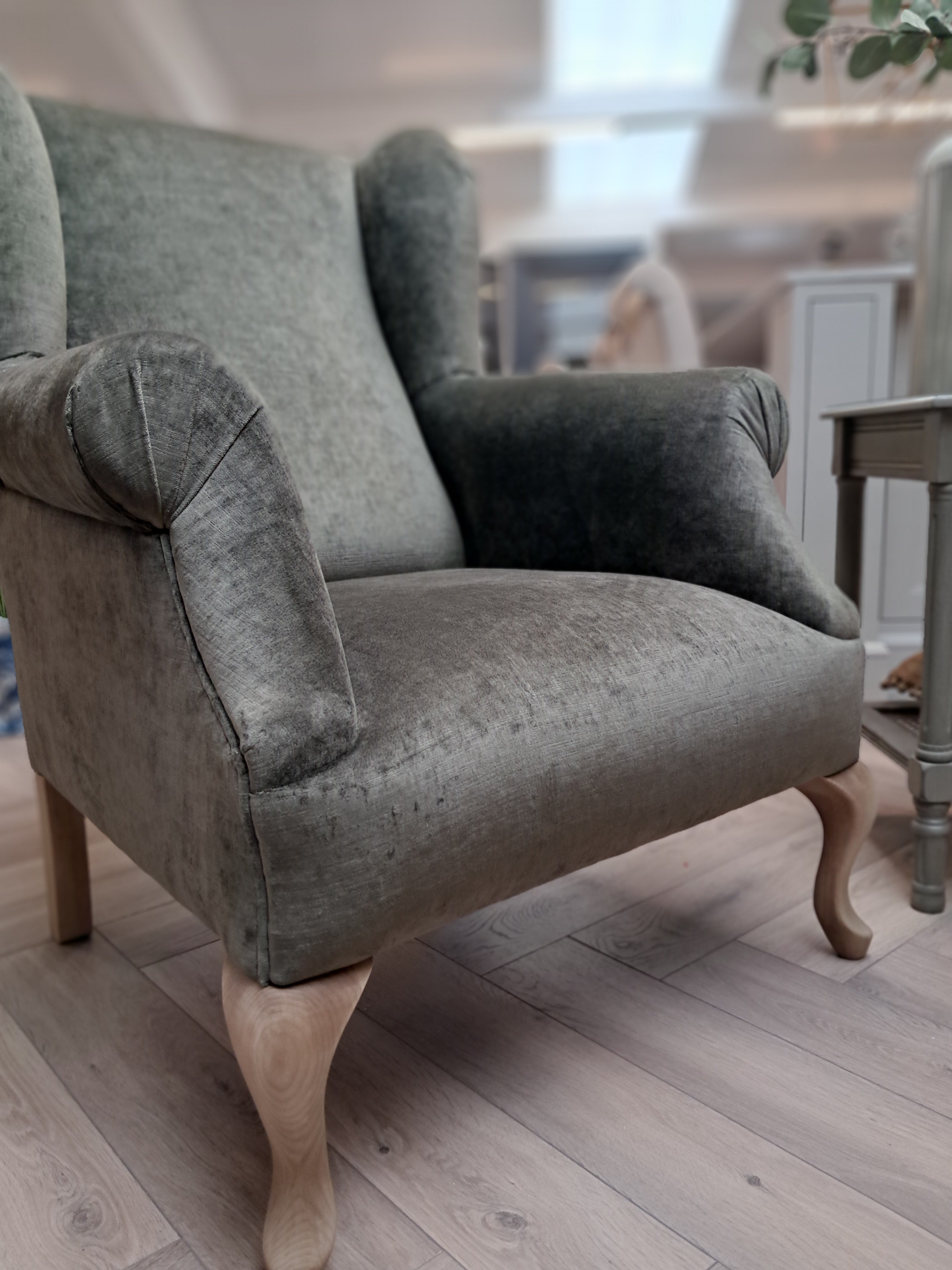 Jefferson Armchair - in Loft Moss fabric