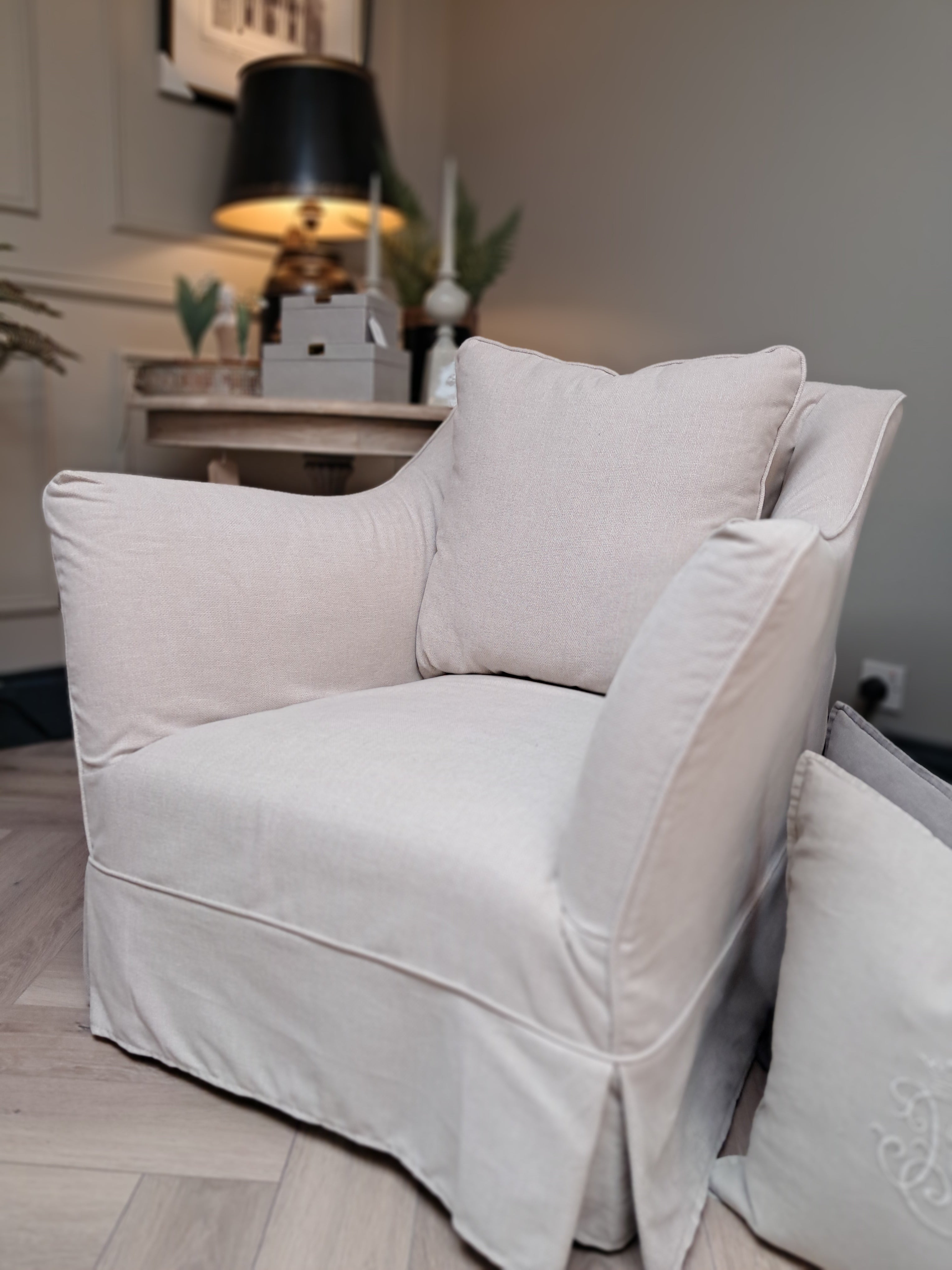 Bergamo Armchair - in Stone Off White