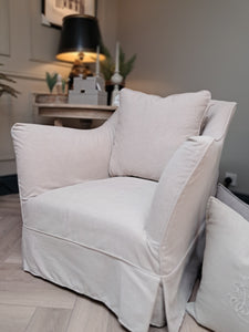Bergamo Armchair - in Stone Off White