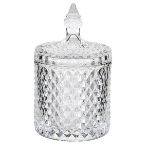 Cut Glass Jar with Lid