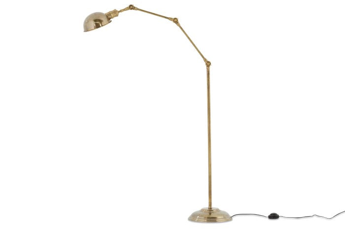 Floor Lamp with twist arm, brass finish