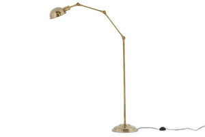 Floor Lamp with twist arm, brass finish