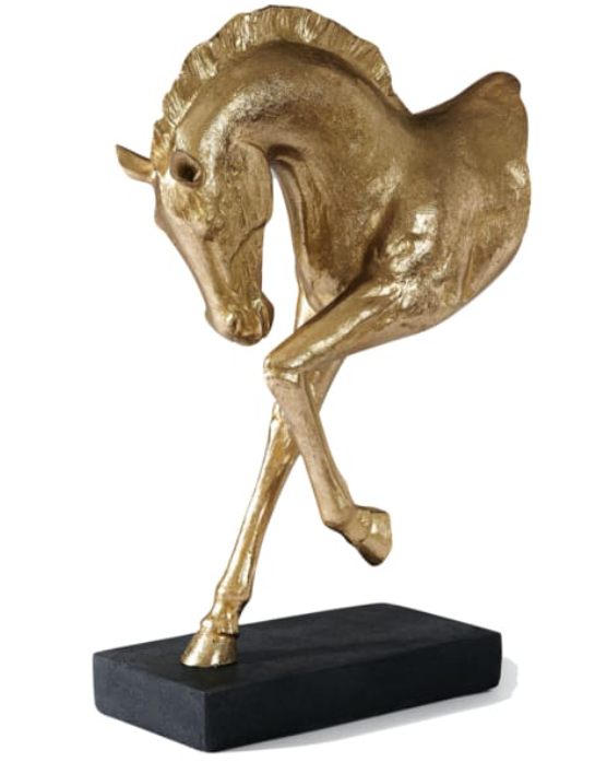 Galloping Horse Sculpture  - Gold