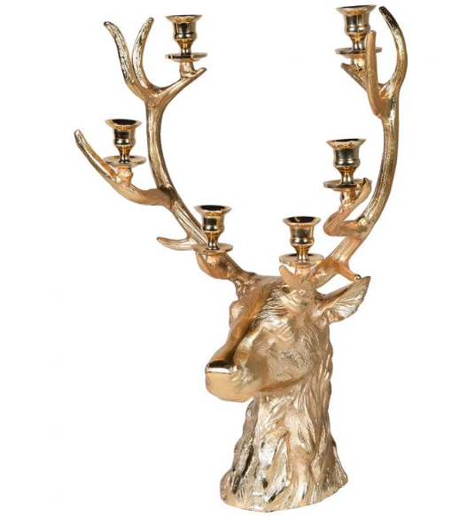 Gold Stag Candelabra