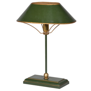 Green & Gold Metal Lamp with shade