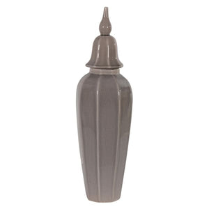 Grey Lidded Urn