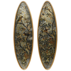 Oval Floral Glass Prints