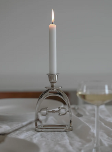 Pair of Stirrup Snaffle Candlesticks