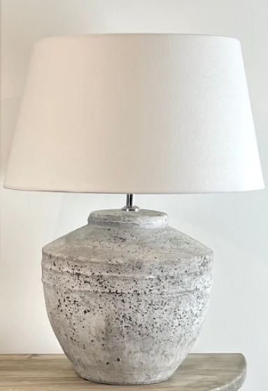 Stone Effect Table lamp with shade