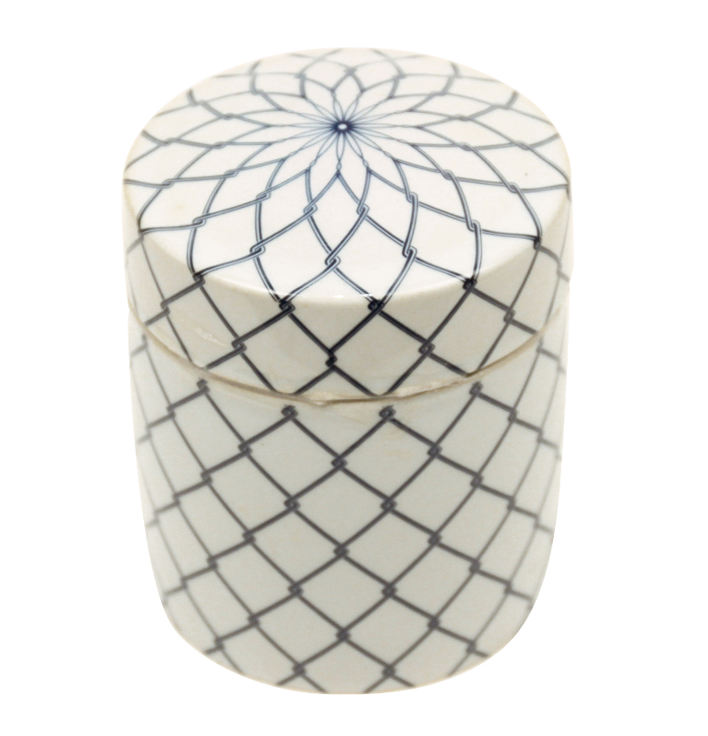 Porcelain Blue Star Flower Box (Tall)