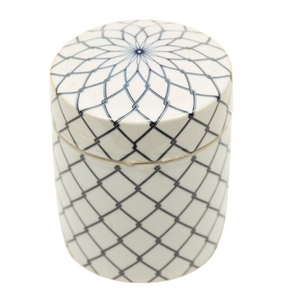 Porcelain Blue Star Flower Box (Tall)
