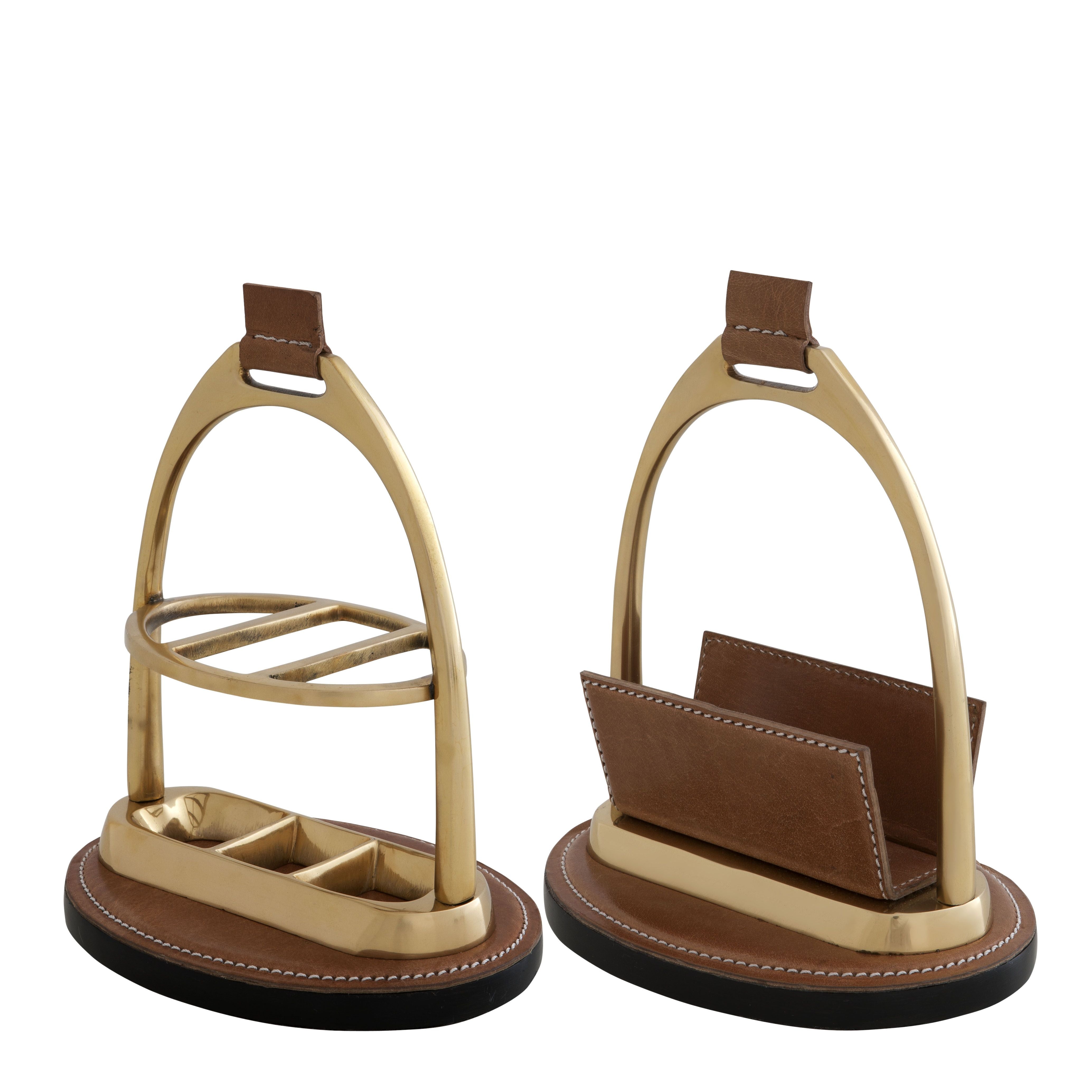 Eichholtz Stirrup Desk Set - Aged Brass