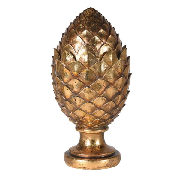 Gold Pinecone Jar with lid