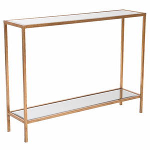 Gold Mirror Console Table