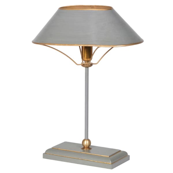 Sage & Gold Metal Lamp with shade