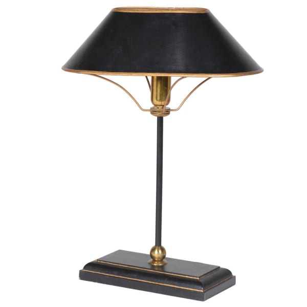 Black & Gold Metal Lamp with shade
