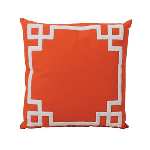 Orange Cushion with White Trim