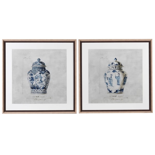 Set of Chinoiserie Urn Prints