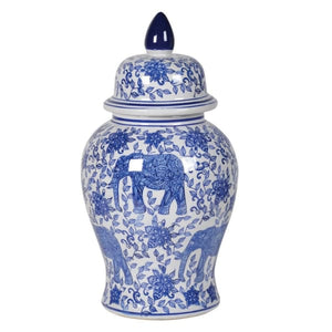 Blue & White Temple Jar (Large)